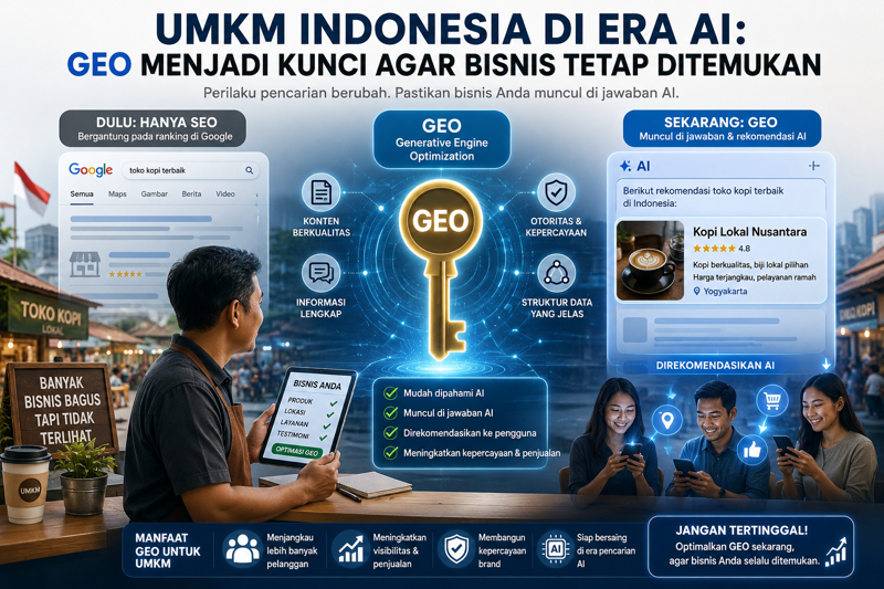 UMKM Indonesia di Era AI: GEO Menjadi Kunci Agar Bisnis Tetap Ditemukan